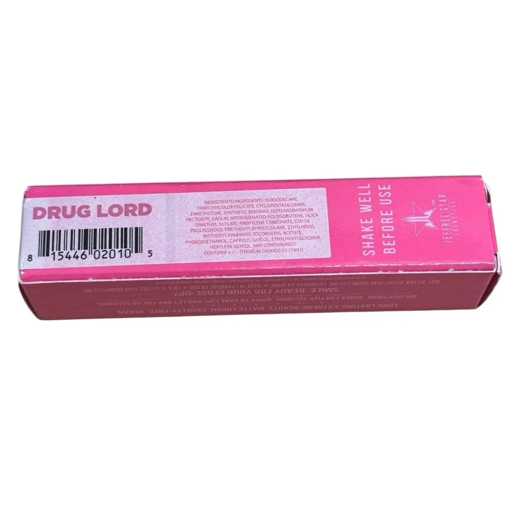 Jeffree Star Velour Liquid‎ Lipstick Drug Lord White Matte Full Size 0.19 Fl. Oz